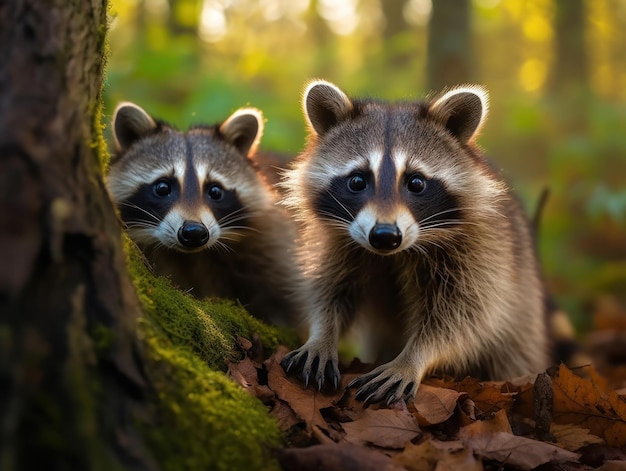 Curious Raccoon Um encontro aventureiro no deserto