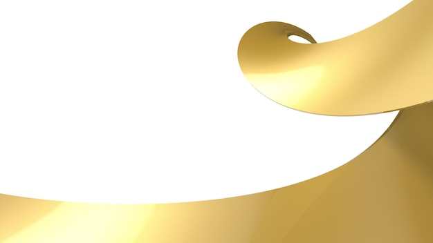 Curl Textur Hintergrund Gold 3D-Illustration Rendering