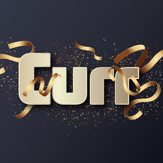 Curr Text effect Gold JPG foto de cartão de fundo atraente