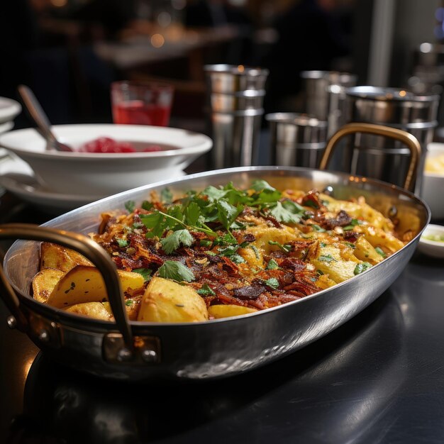 Foto curry amarelo curry suave e cremoso com batatas com cúrcuma cebolas cozinha tailandesa