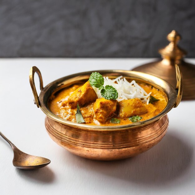 Curry de carne picante estilo Goan carne de res vindaloo curry tradicional indio de cordero o carne de res