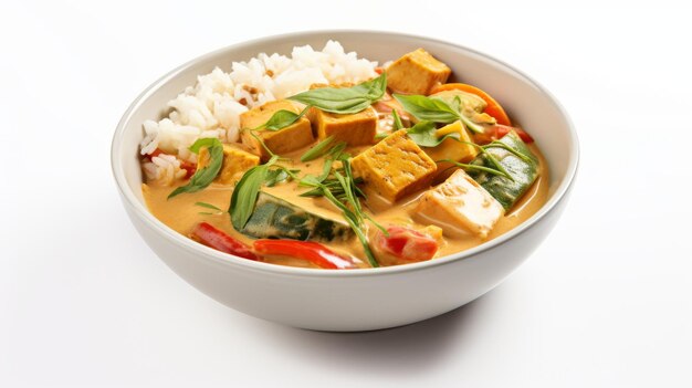 curry de coco cremoso con tofu y verduras