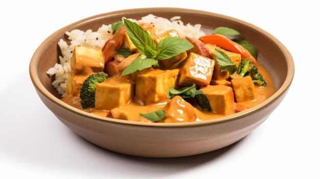 curry de coco cremoso con tofu y verduras