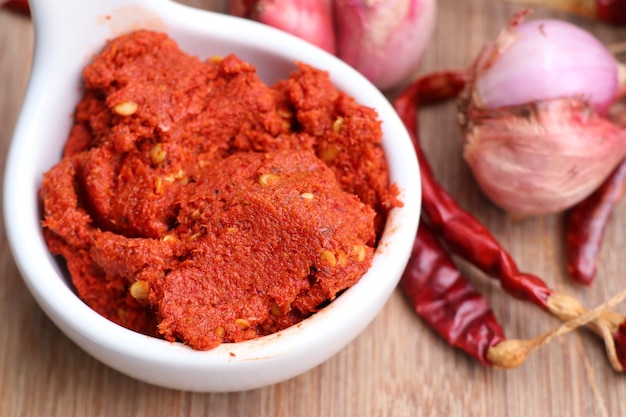 curry e ingredientes de pimenta