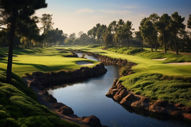 Foto curso de golfe sereno gerar ai