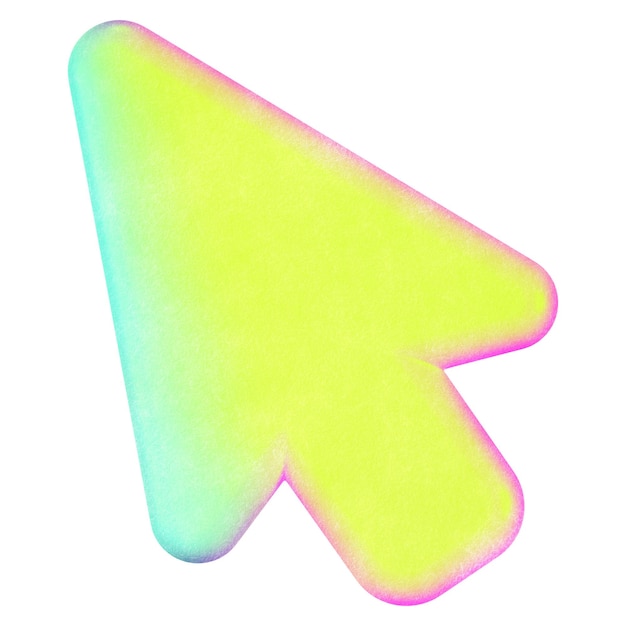Cursor amarillo con fondo transparente png