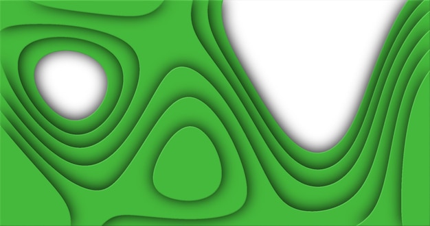 Foto curva de corte verde padrão de fundo abstrato de linhas e ondas
