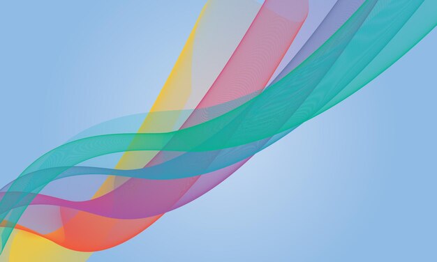 curva de linha abstrata elegante com cores extravagantes para fundo de banner e cartão