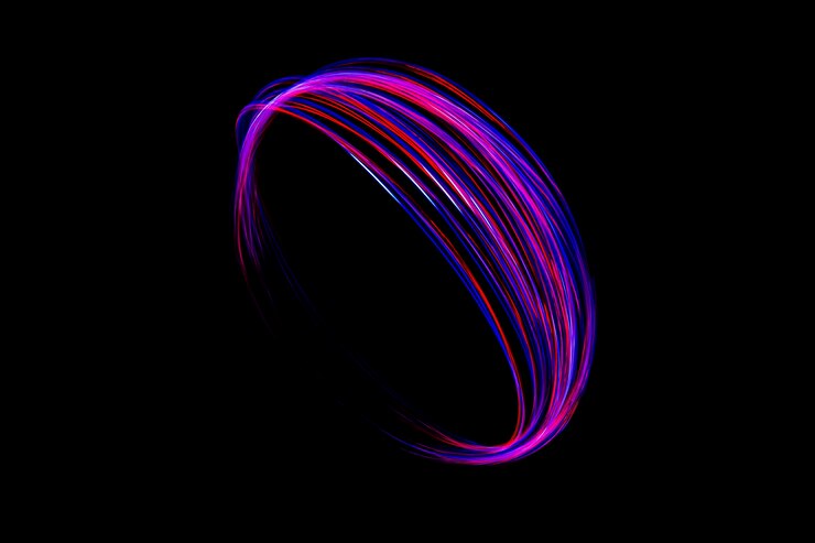 Foto curva de luz y giro, de luz led.