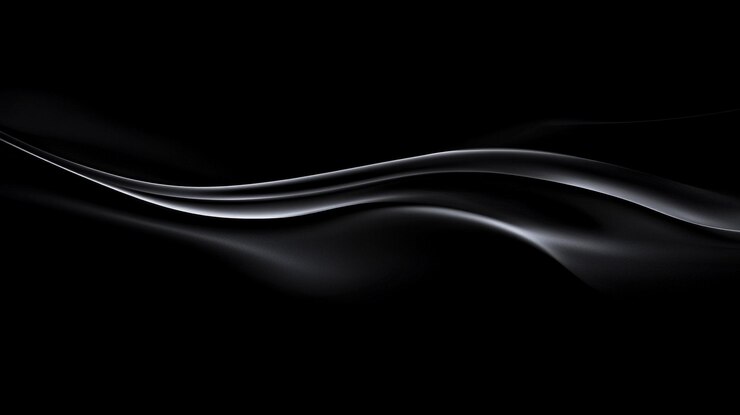 Las curvas oscuras y suaves crean un diseño abstracto en fondo negro
