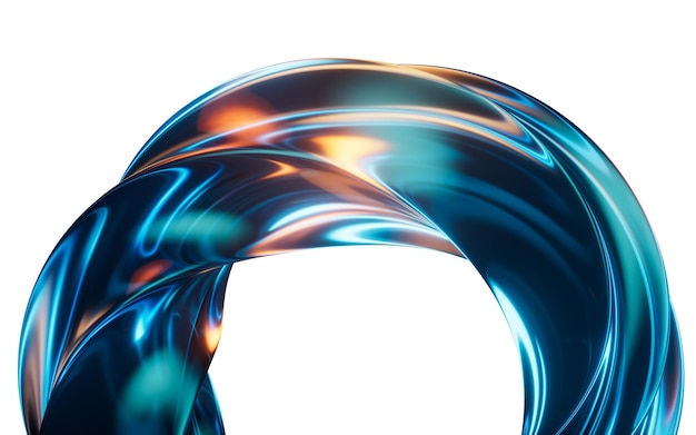 Curvas de vidrio transparente oscuro en 3D