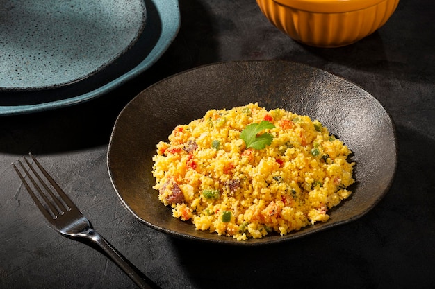 Cuscuz. Comidas típicas do Nordeste do Brasil.