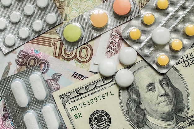 Custos elevados do conceito de medicação cara
