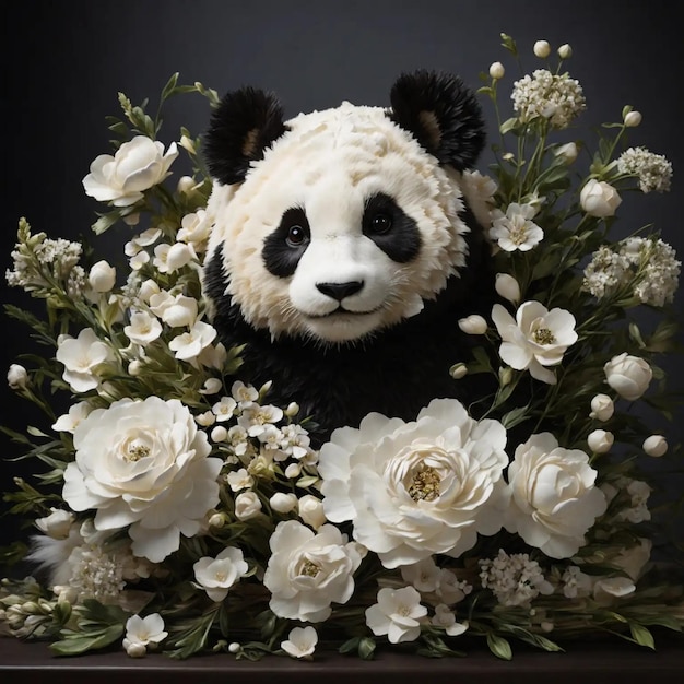 Foto cute aesthetic paper arts panda