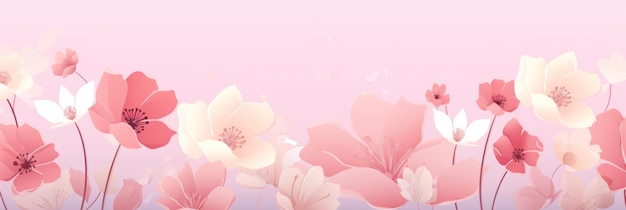 Cute borda de flor de desenho animado em um fundo de orquídea claro vetor limpo ar 31 Job ID e8be0551de1146eaa75e2d86cfb2026e