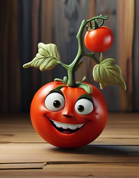 Foto cute cartoon tomato personagem ai gerado