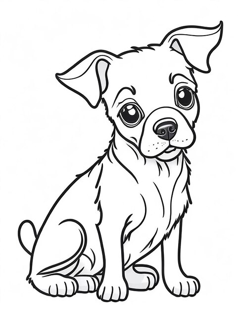 Cute Cartoon Welpe und Hund Illustraton