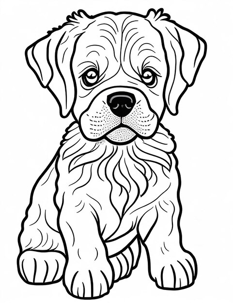 Cute Cartoon Welpe und Hund Illustraton