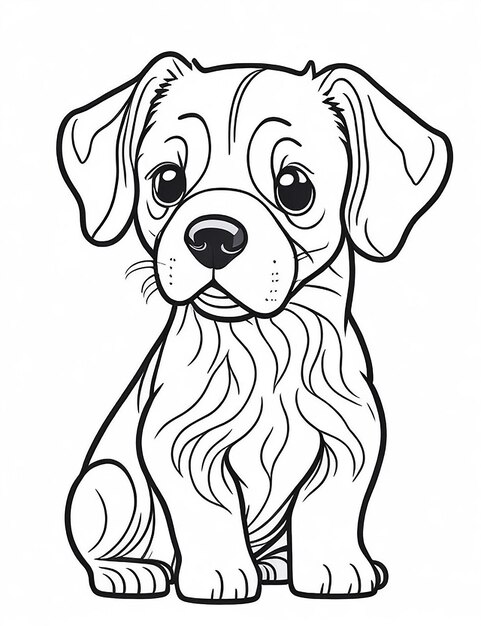 Cute Cartoon Welpe und Hund Illustraton