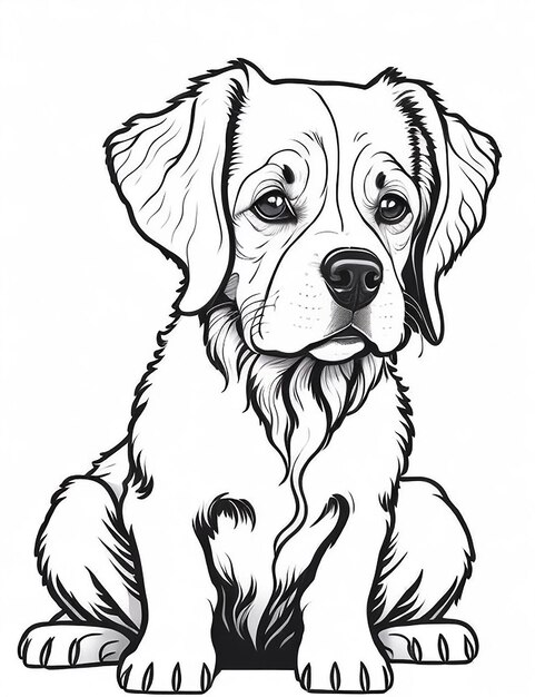 Cute Cartoon Welpe und Hund Illustraton