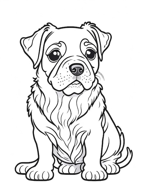 Cute Cartoon Welpe und Hund Illustraton