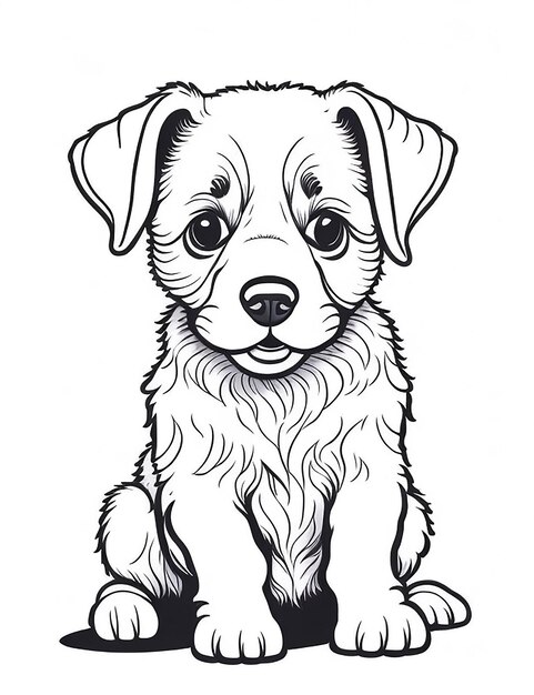 Cute Cartoon Welpe und Hund Illustraton