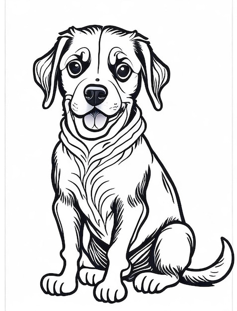 Cute Cartoon Welpe und Hund Illustraton