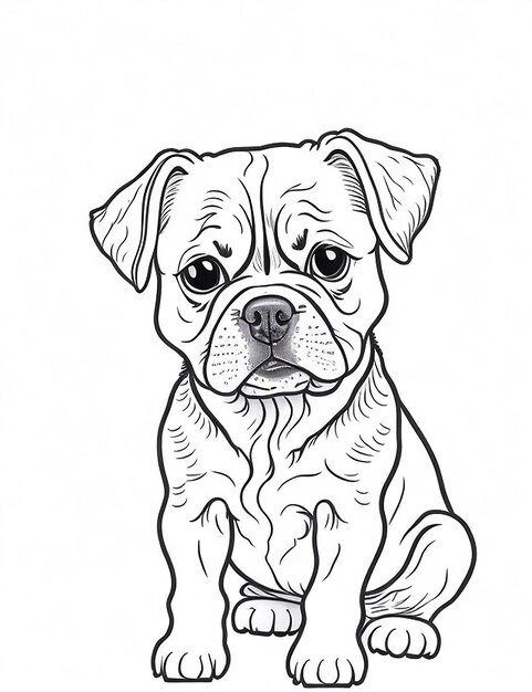 Cute Cartoon Welpe und Hund Illustraton