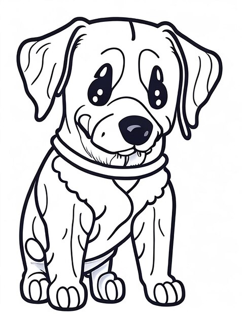 Cute Cartoon Welpe und Hund Illustraton