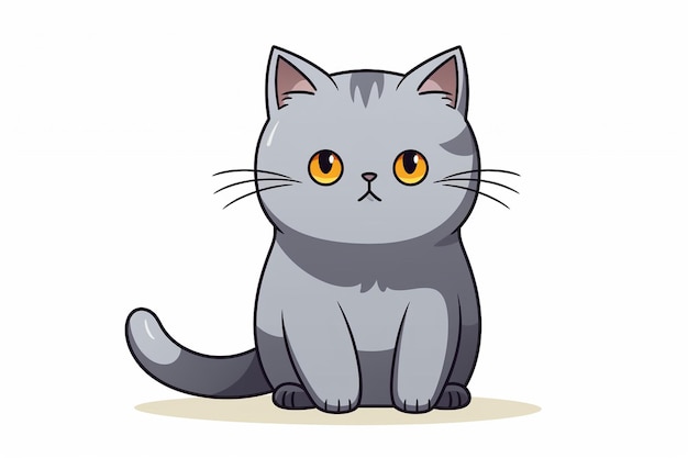 Cute Cat Cartoon Illustration erstellt mit generativer KI