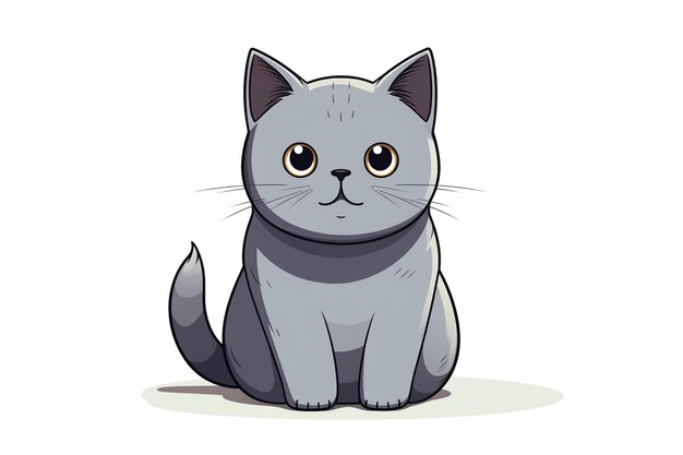 Cute Cat Cartoon Illustration erstellt mit generativer KI