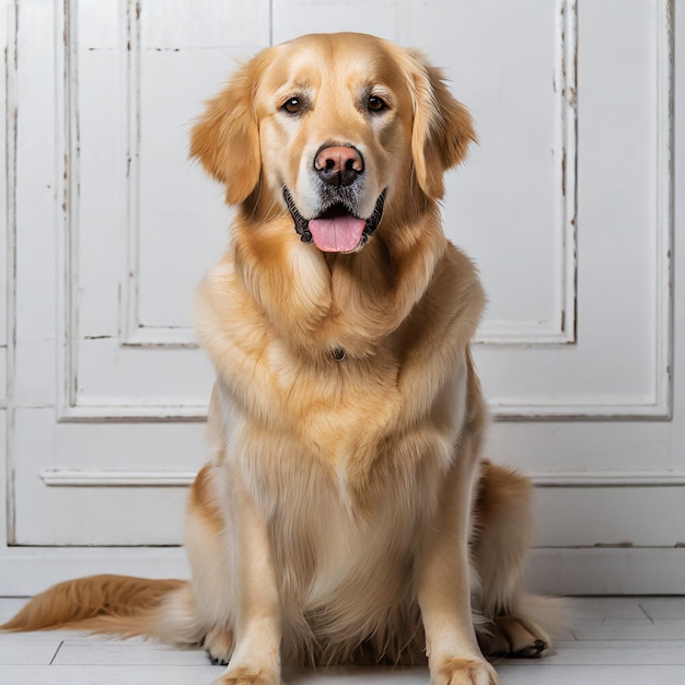 Cute cena de foto de cão marrom e branco