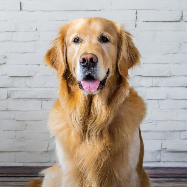 Cute cena de foto de cão marrom e branco