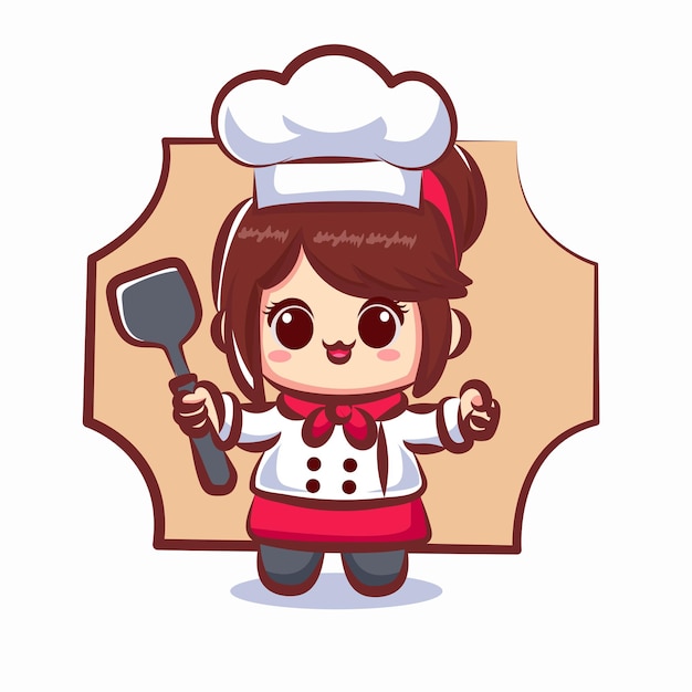 cute character bakery boy chef logo for restaurant elements logo clipart