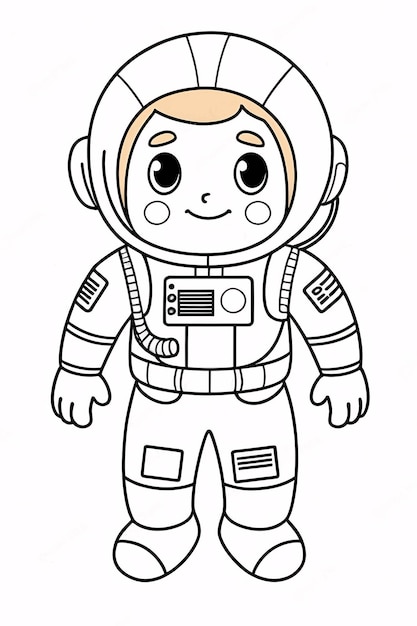 Cute Chibi Astronauta no Espaço Kawaii Livros para Crianças Ilustração Desenho de capa de livro