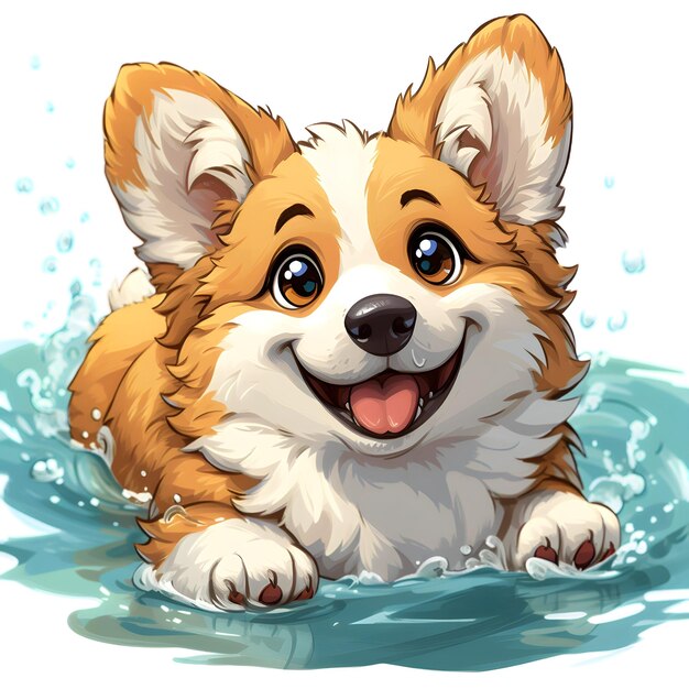 Cute Coco the Corgi imagem vetorial Clipart