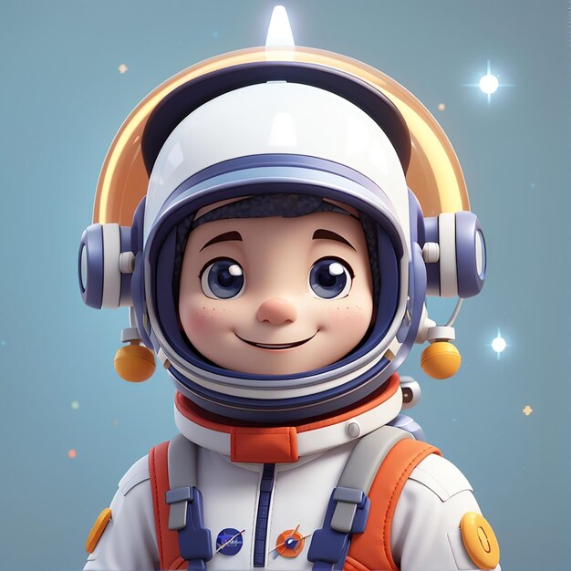 Foto cute cool astronaut wearing beanie hat cartoon vector icon ilustração ciência tecnologia icon concept isolado premium vector flat cartoon estilo