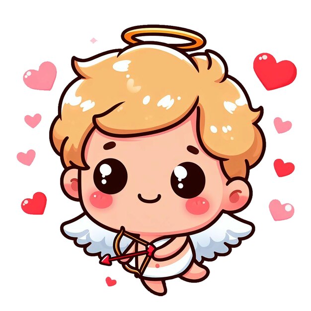 Cute Cupid PNG Sublimación Clipart Inteligencia Artificial Generativa (AI) También conocido como