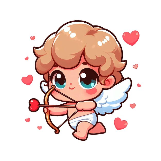 Cute Cupid PNG Sublimación Clipart Inteligencia Artificial Generativa (AI) También conocido como