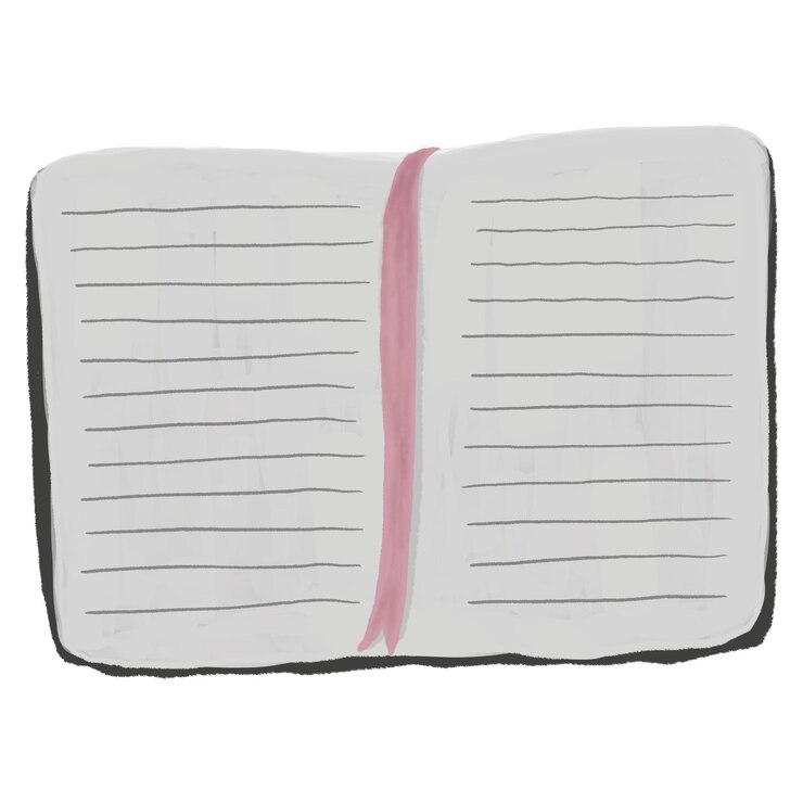 Foto cute diário caderno png adesivo papelaria gráfico fundo transparente