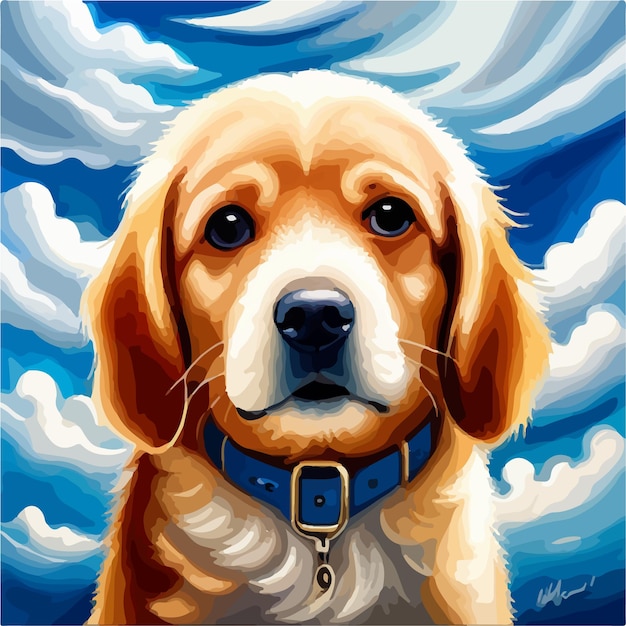 Cute dog illustration