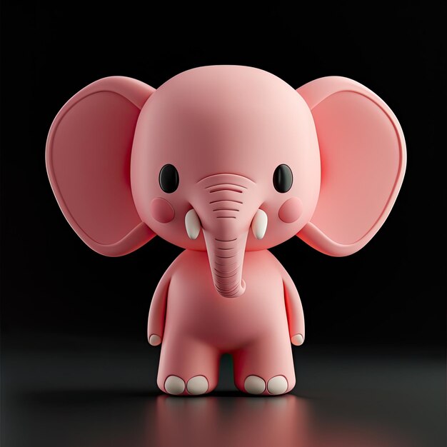 Cute Elephant 3D-Vorderseite