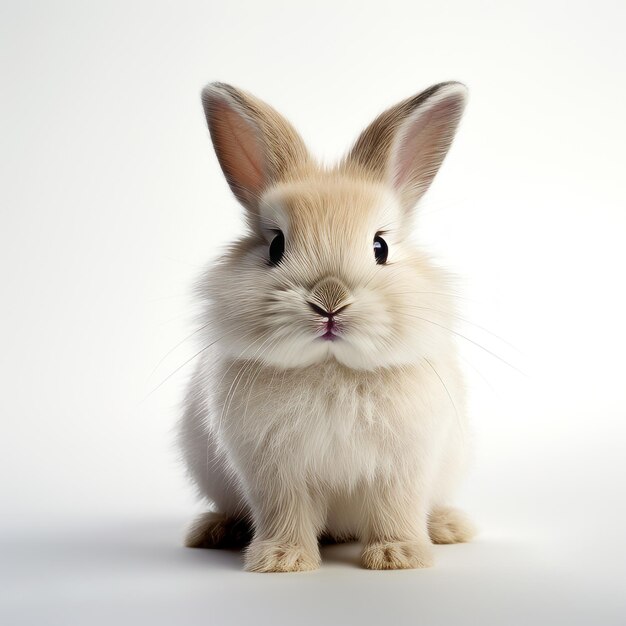 Foto cute fluffy rabbit em fundo branco creative commons attribution