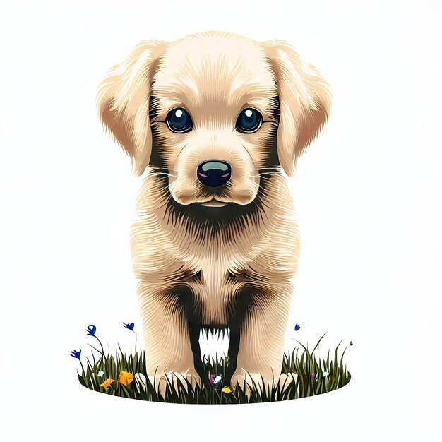 Cute Golden Pup IA generativa