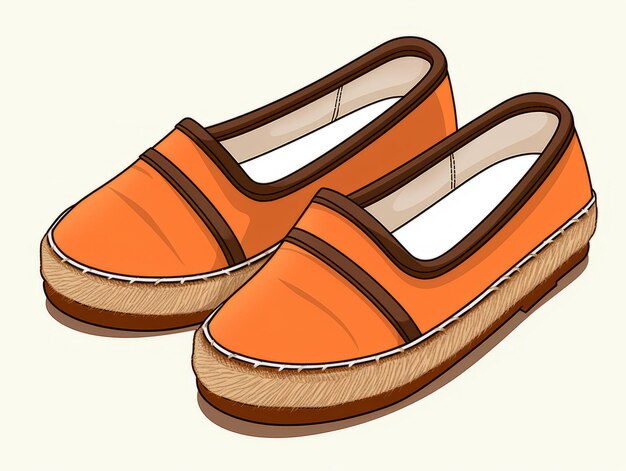 Foto cute handdrawn espadrilles ilustração ai gerada