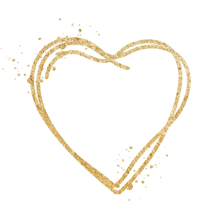 Foto cute heart png clipart glitter gold-doodle-design-symbol, das auf der seite des bildes zu sehen ist