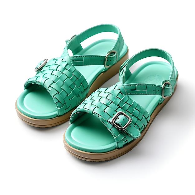 Cute Ideas Slip on Sandals für Kinder mit gewebtem Gewebe Turquoise Colcreative neues Konzeptdesign