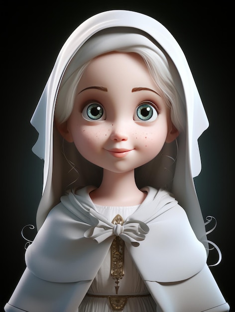 Cute Mãe Maria em 3D Render