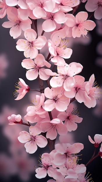 Cute pequena flor rosa vetor ultra alta definição ai gerada arte