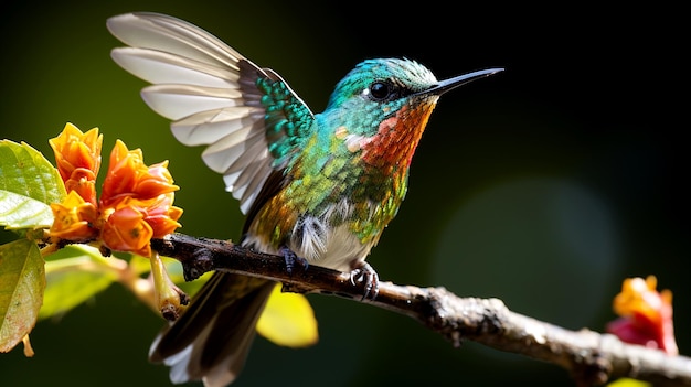 Cute pequeno pássaro colorido Kingfisher fundo de natureza colorida Ai gerado